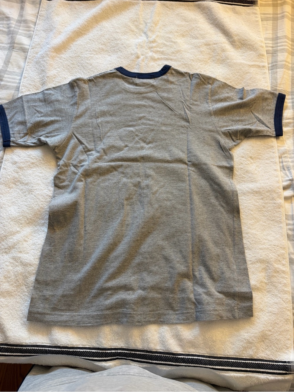 Comme des Garcons eYe Grey Tee with Navy Trim - Picture 2 of 10